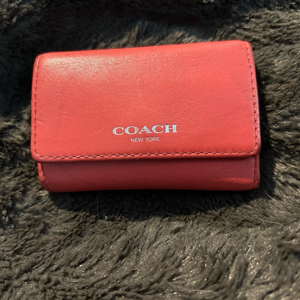 Coach Vintage Pink Leather Trifold Key Holder